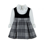 LAPIN HOUSE - Check Pinafore Dress - Black