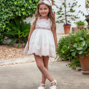 ABUELA TATA - Ceremony Lace Puffball Dress - Pink