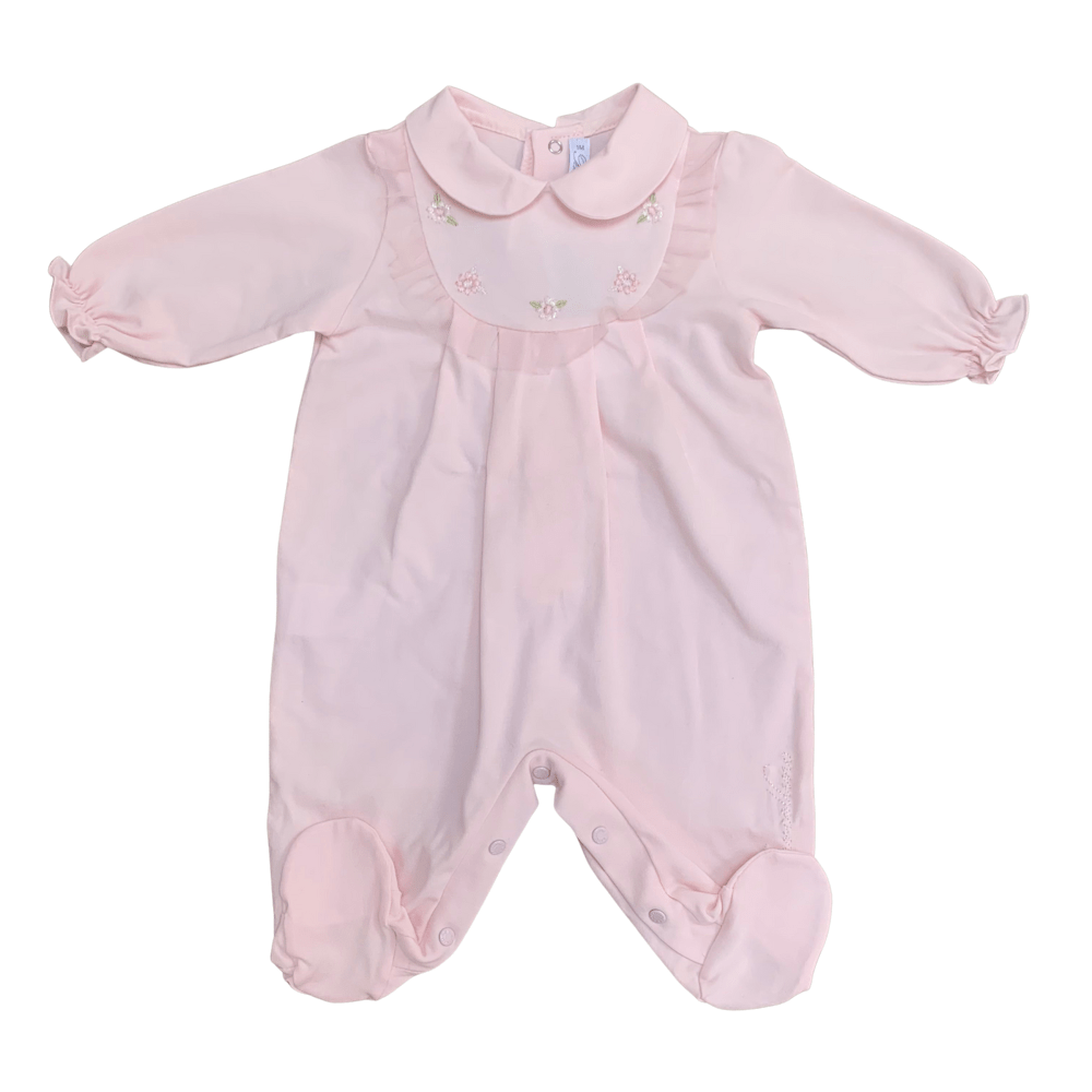 BARCELLINO - Flower Detail Babygrow - Pink