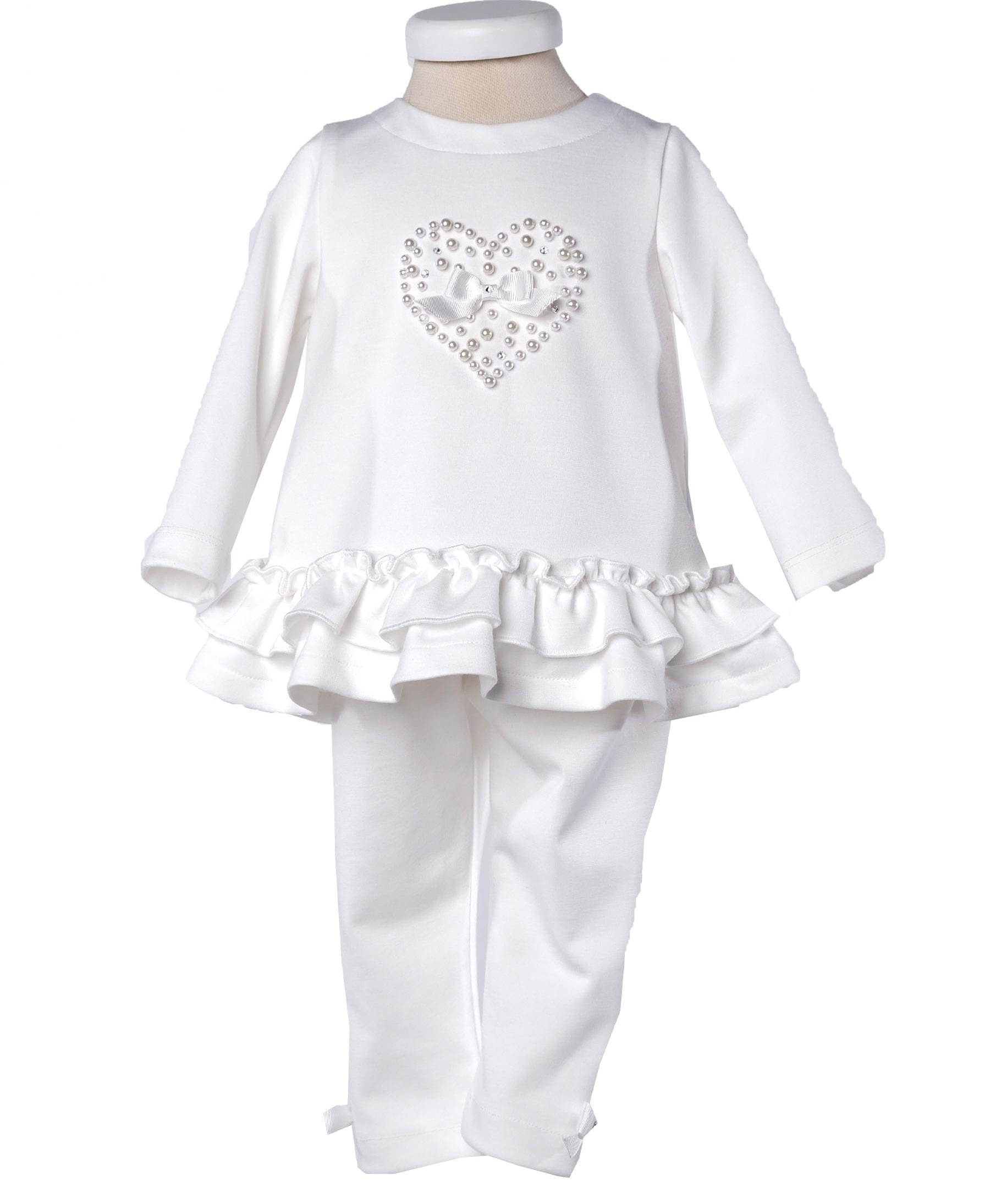 Bimbalo - Heart Detail Leggings Set - Cream