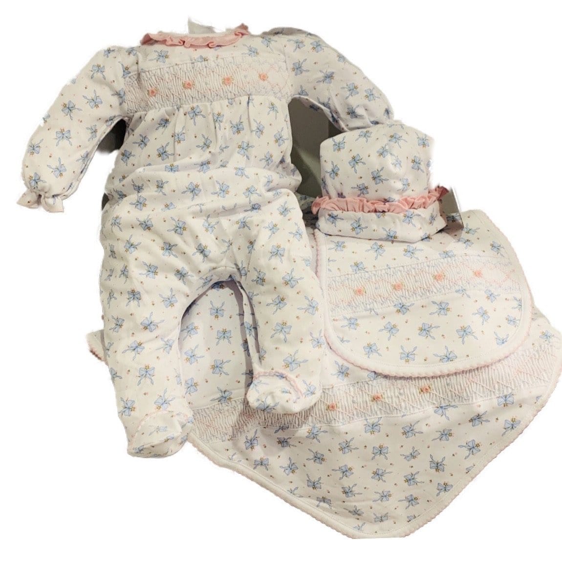 MAGNOLIA BABY - Vintage Bow Smocked Set
