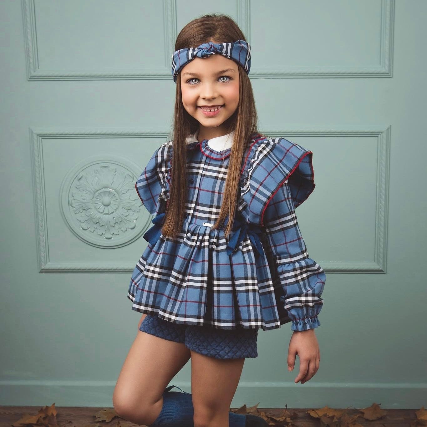 LA AMAPOLA -   British Short Set  - Blue