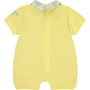 MITCH & SON - Mini Marshall check Detail Romper - Lemon Cake
