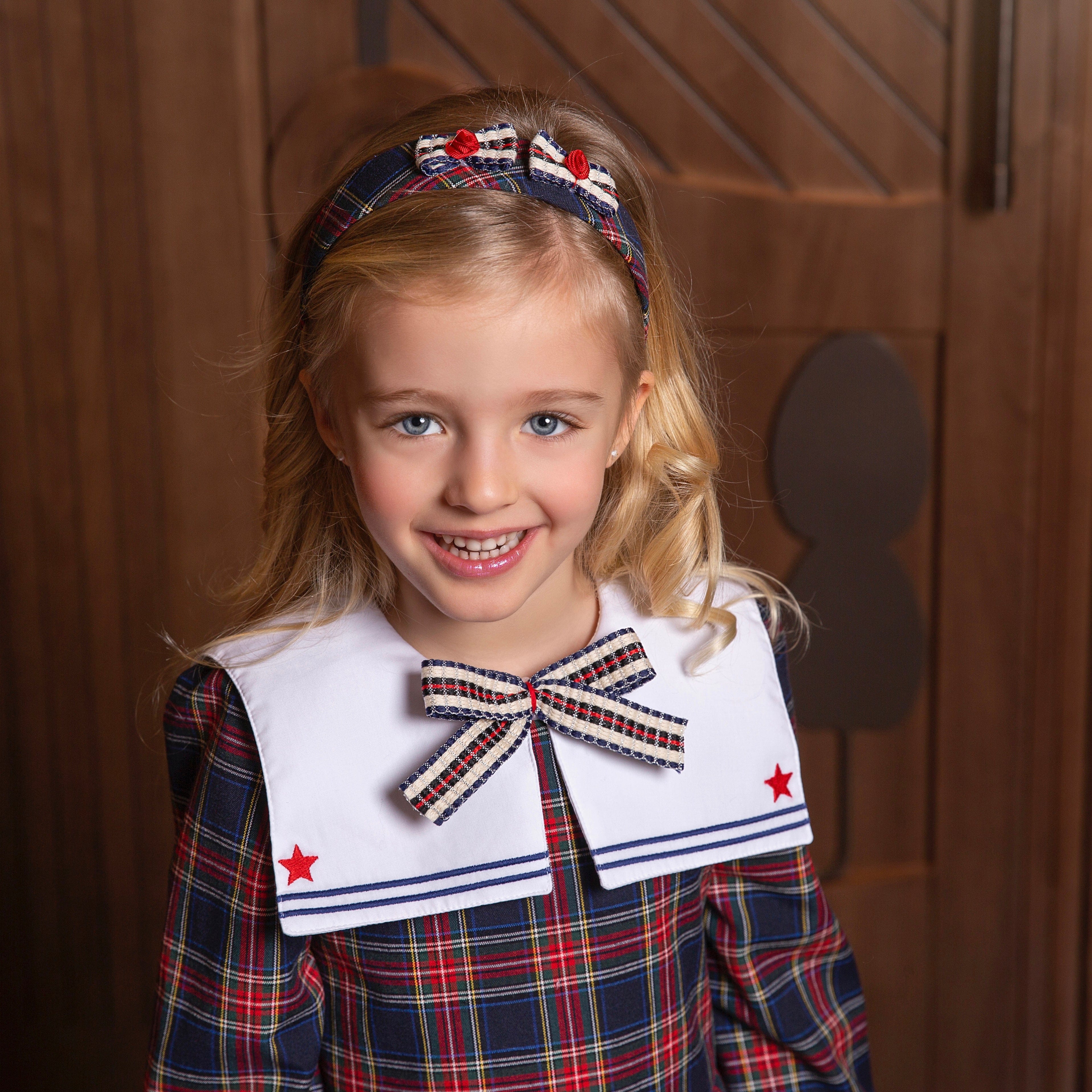 MERAKI - Tartan Hairband - Navy