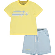 MITCH & SON - Jeffrey A Time To Fly Plane Soft Set - Lemon