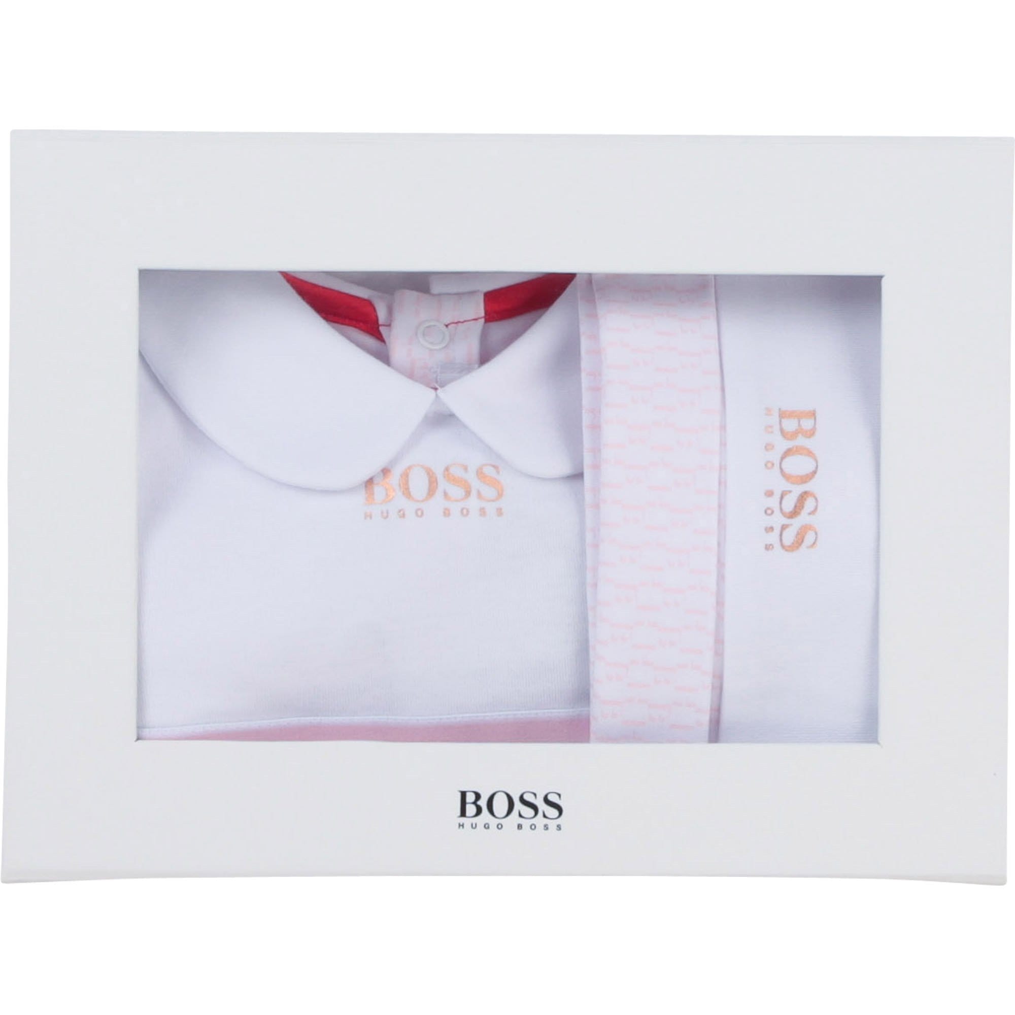 HUGO BOSS - Babygrow - White/Pink