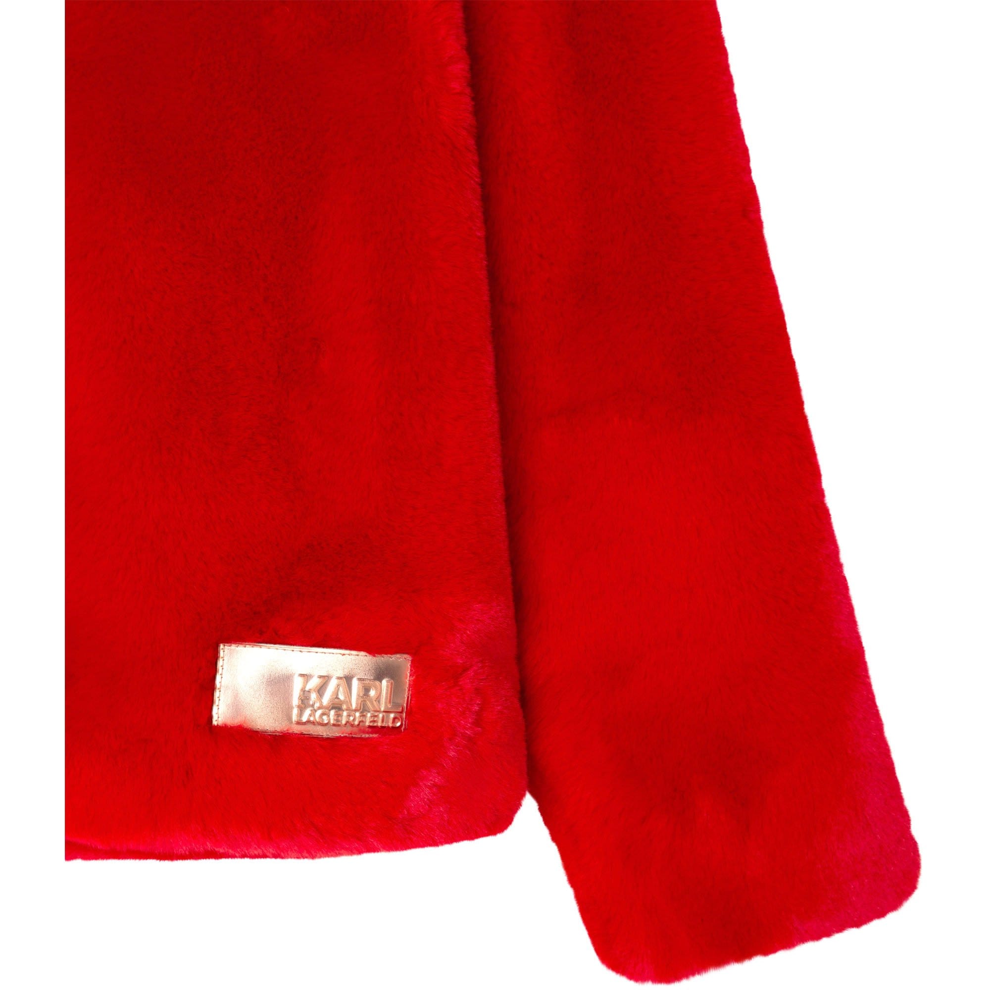 Karl Lagerfeld - Faux Fur Jacket - Red