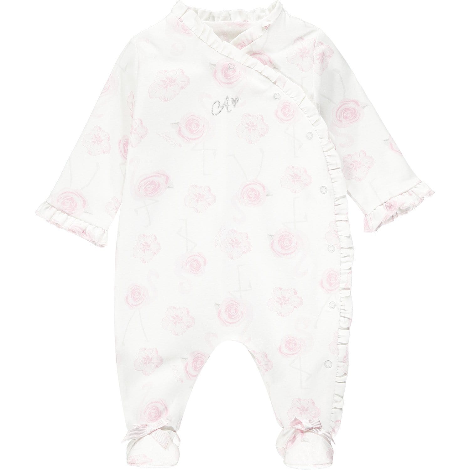 Little A - Flamingo print Babygrow
