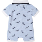 HUGO BOSS - Little Boss Logo Romper - Blue