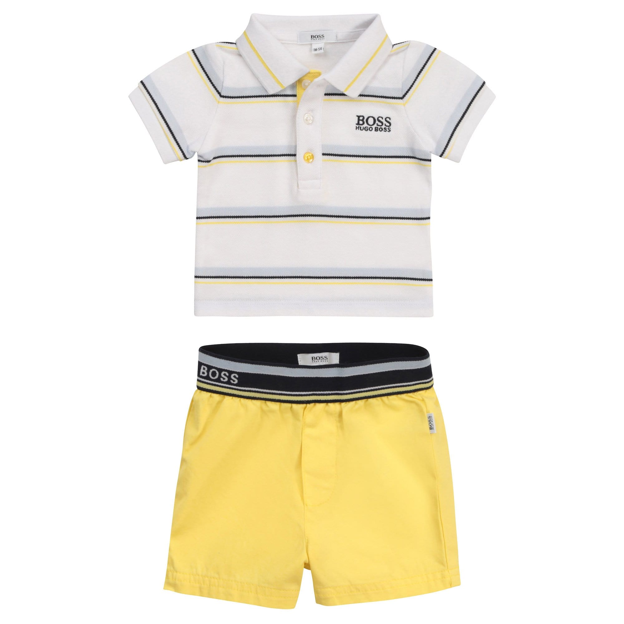 HUGO BOSS - Polo & Bermuda - Yellow