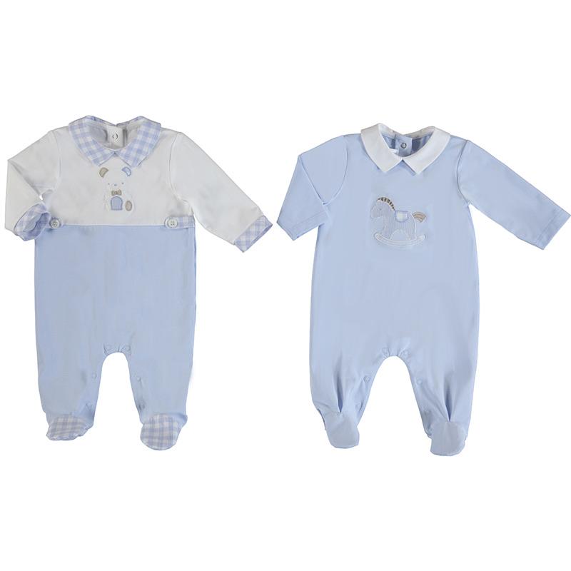 MAYORAL - Teddy Babygrow 2 Pack - Blue