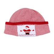 MAGNOLIA BABY - Rudolph & Santa Smocked Hat - Red