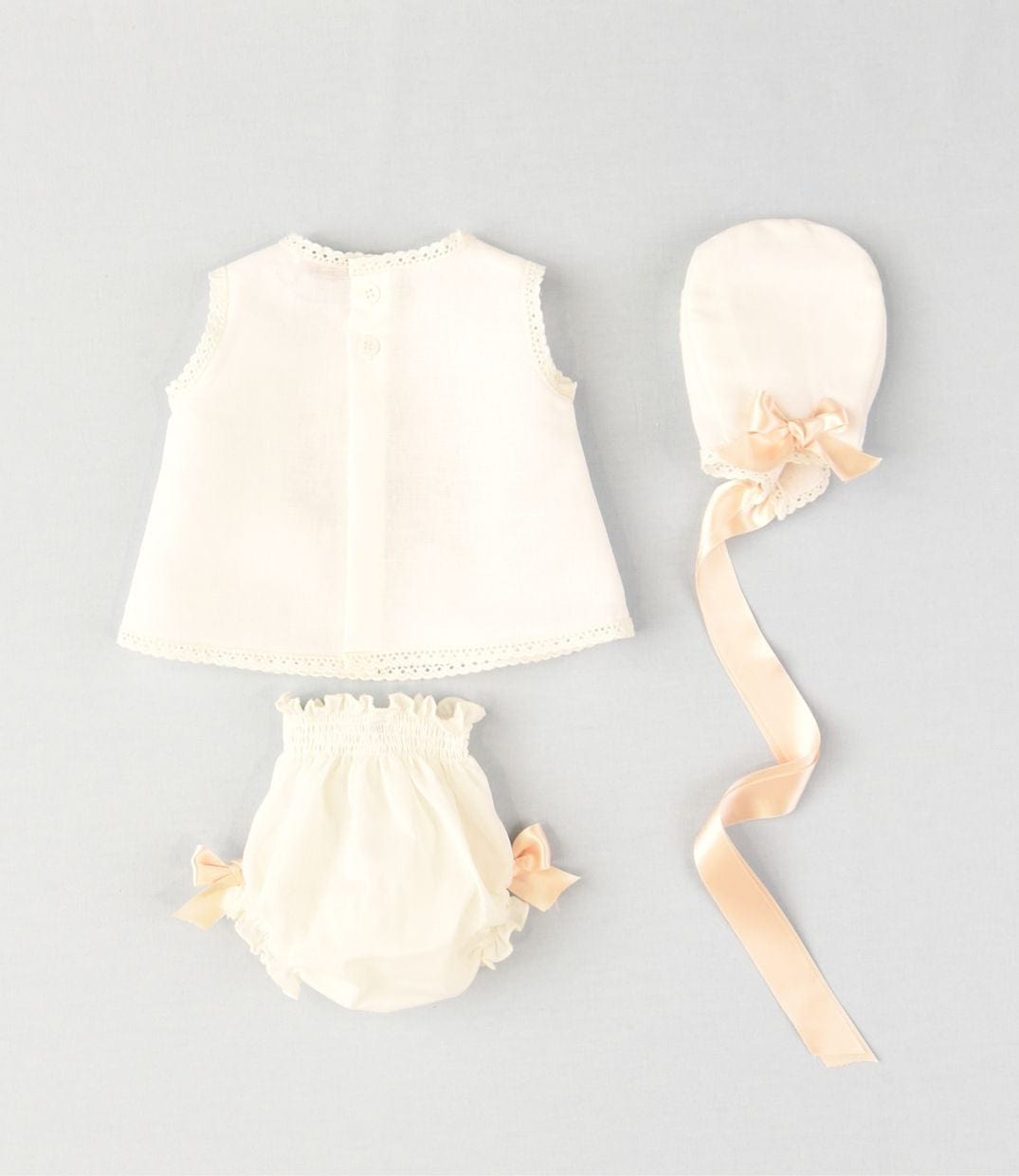 COCOTE - Three Piece Ribbon Dress Set - Camel