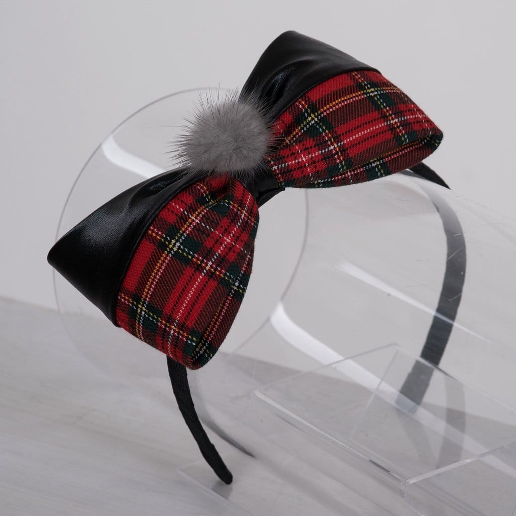 Daga - Tartan Hairpiece - Red