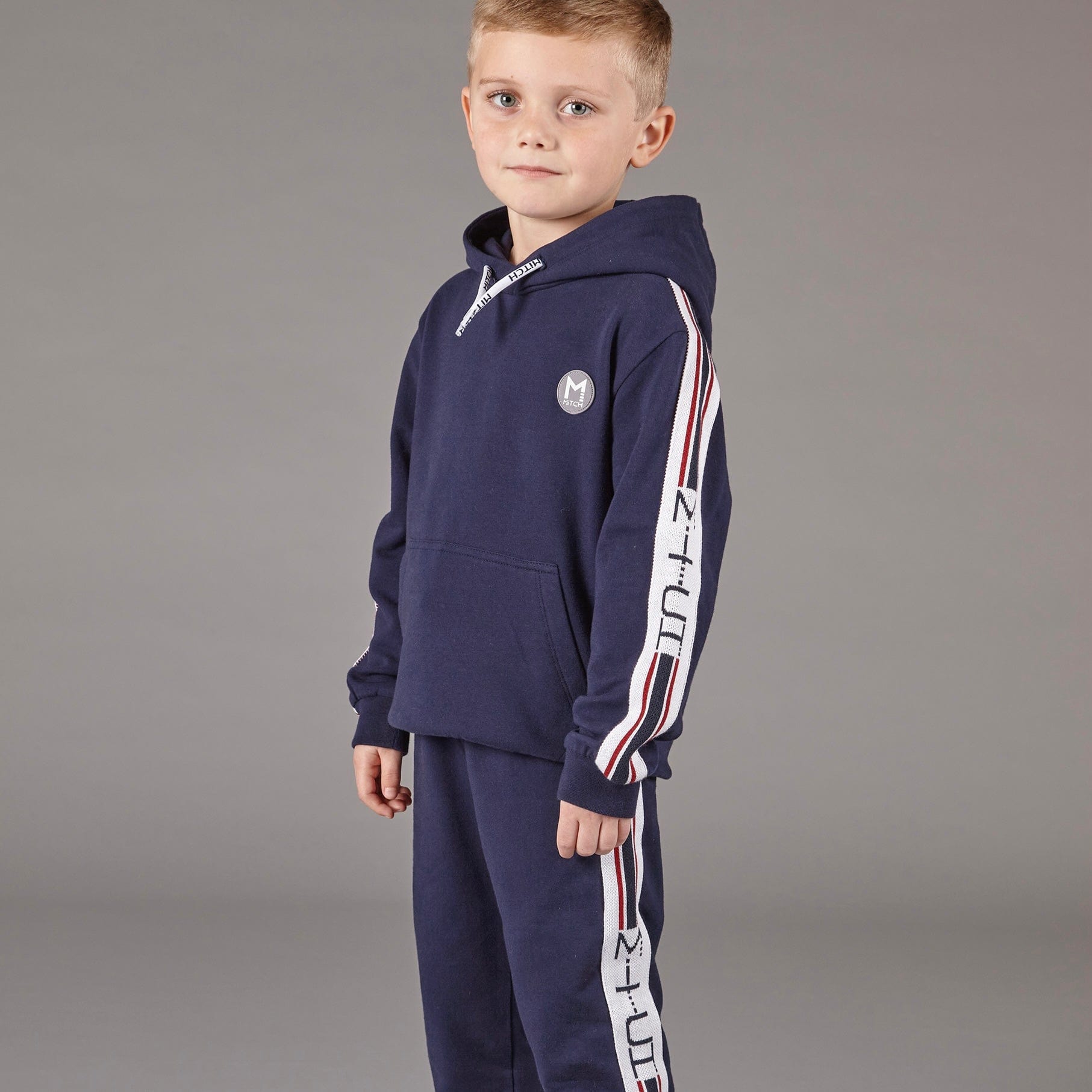 MITCH - Verona Tape Hooded Tracksuit - Blue Navy