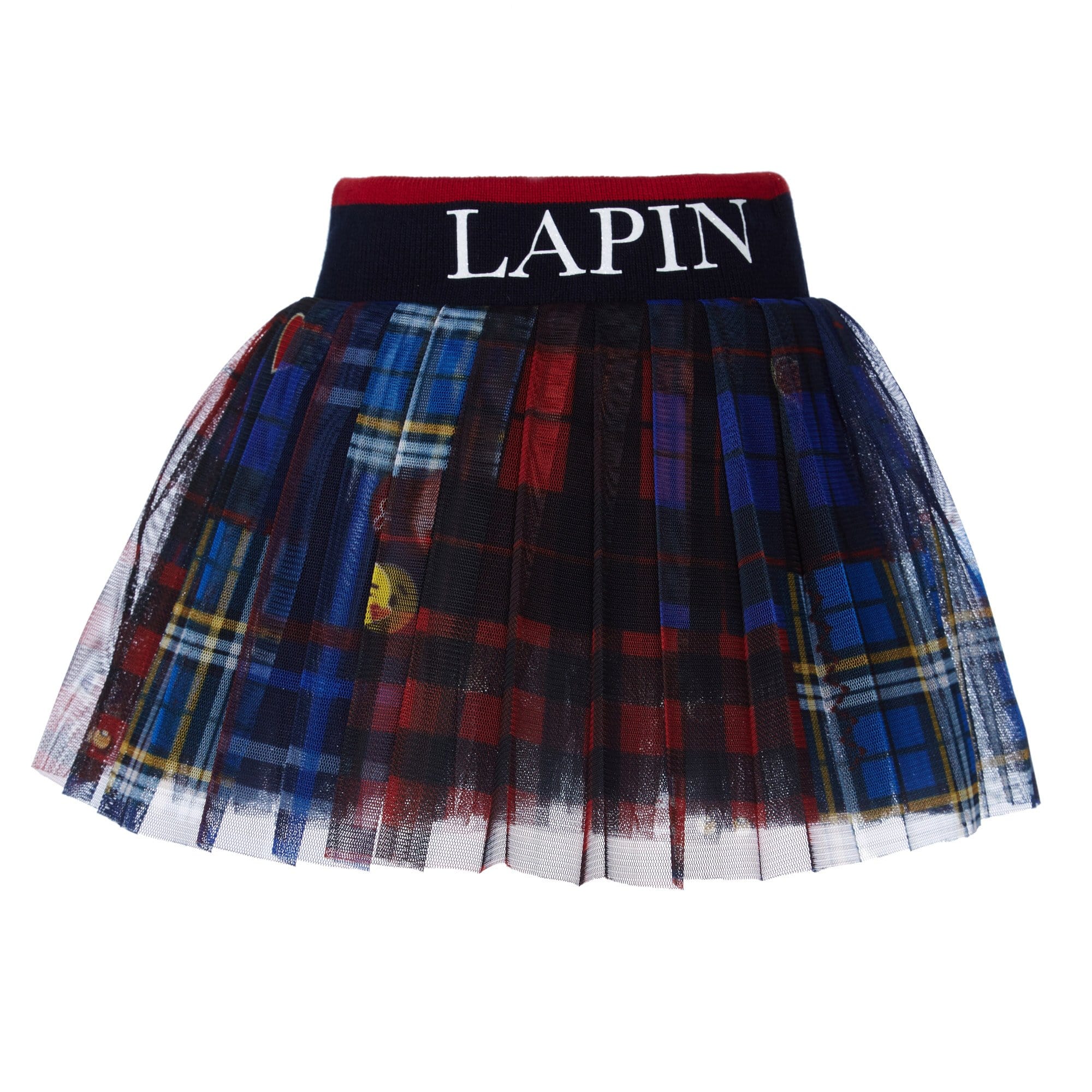 LAPIN HOUSE - Tartan Bear Skirt Set - Navy