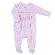 MAGNOLIA BABY - Celeste’s Classic’s Smocked Babygrow - Pink