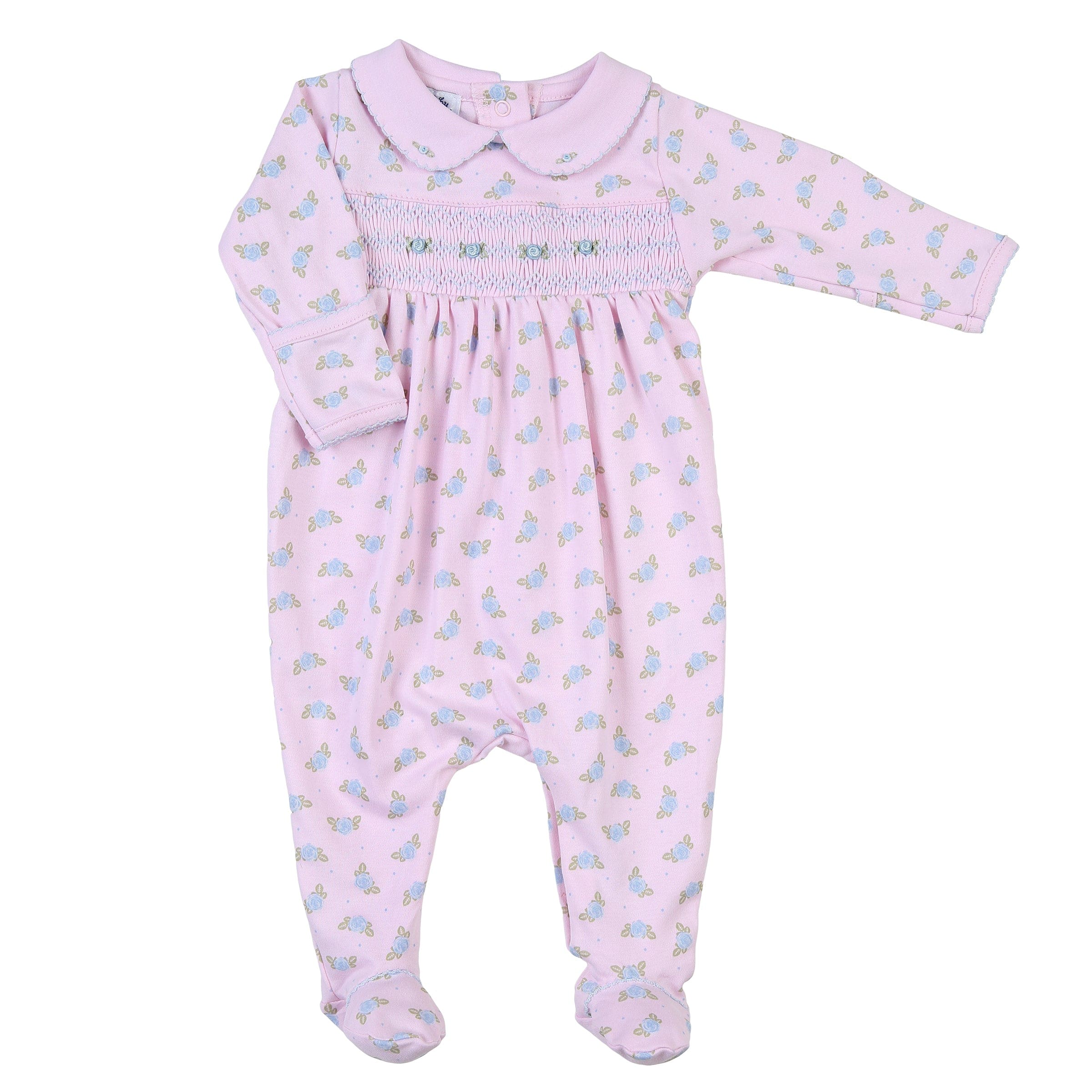 MAGNOLIA BABY - Celeste’s Classic’s Smocked Babygrow - Pink