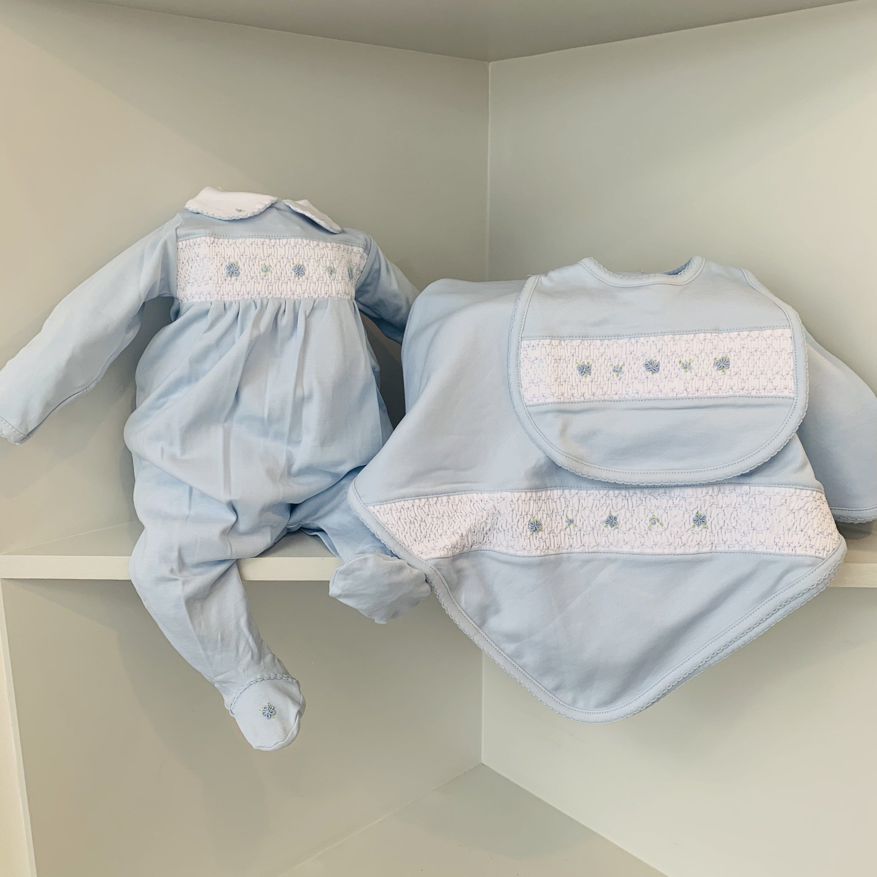 NOLIA BABY - Elena & Ella’s Girls Smocked Set - Blue