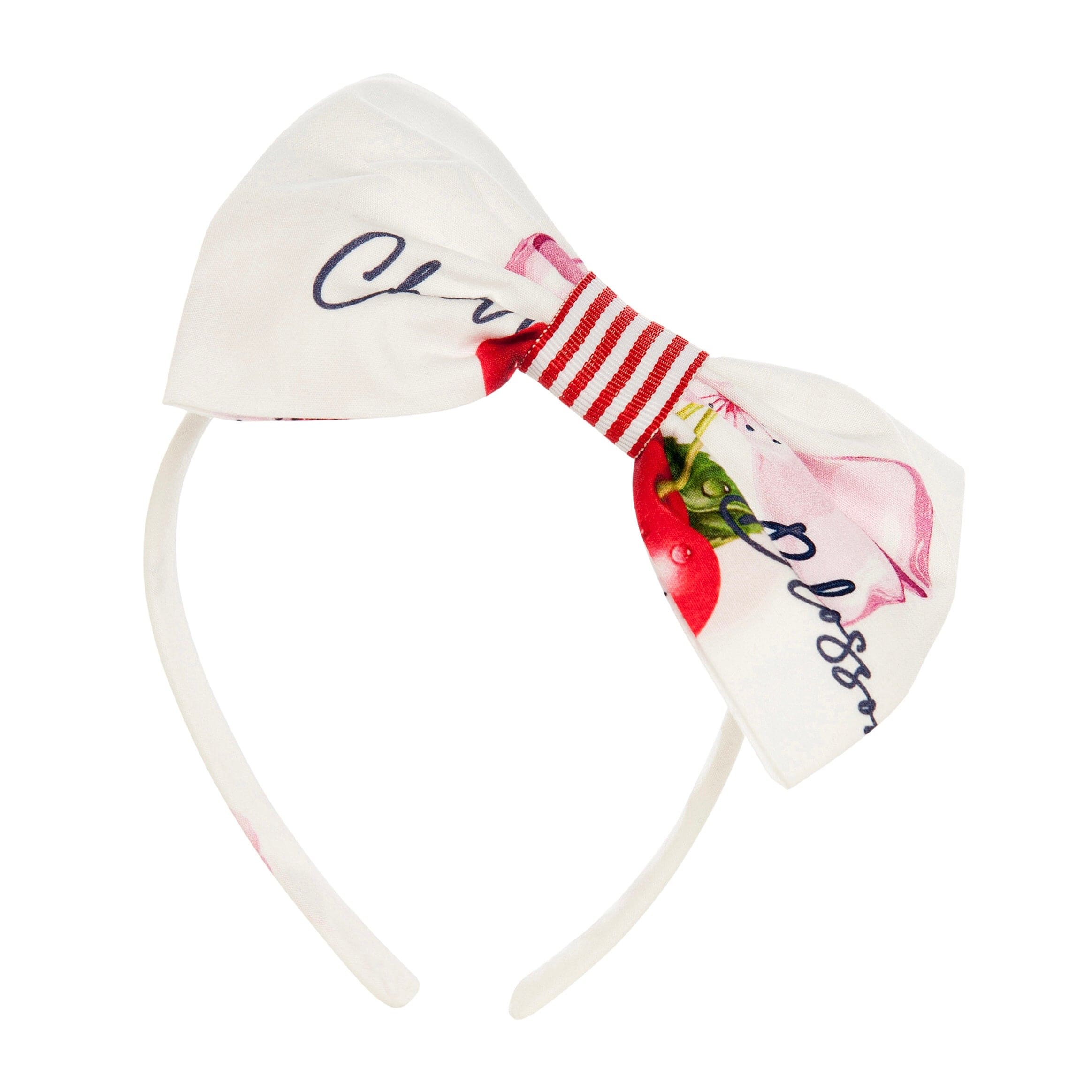 BALLOON CHIC - Cherry Hairband - White