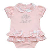 LITTLE A - Gigi Summer Bloom Jersey Romper - Pale Pink
