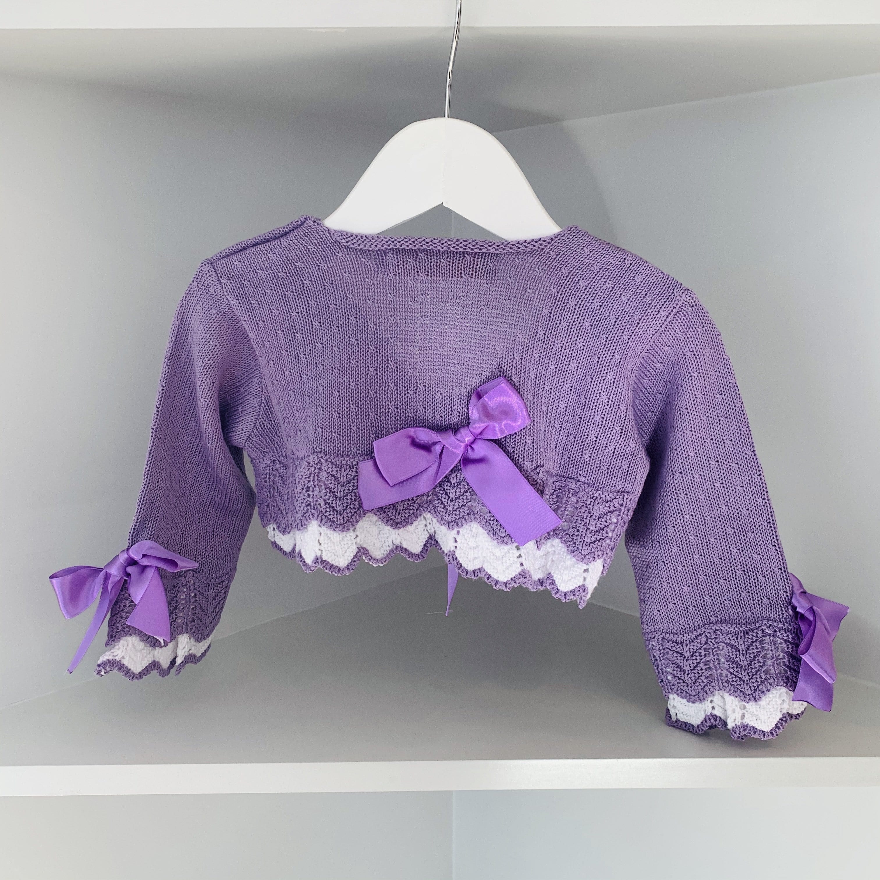 LA AMAPOLA PARADISE LILAC CARDIGAN