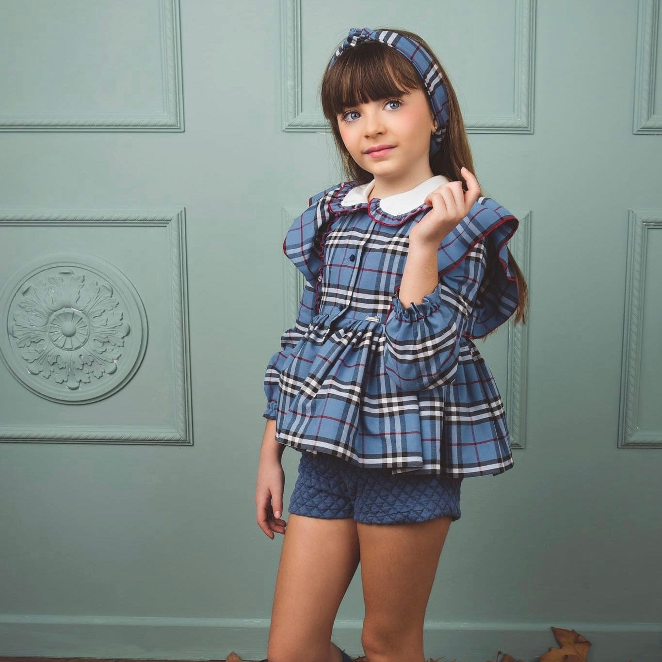 LA AMAPOLA -   British Short Set  - Blue