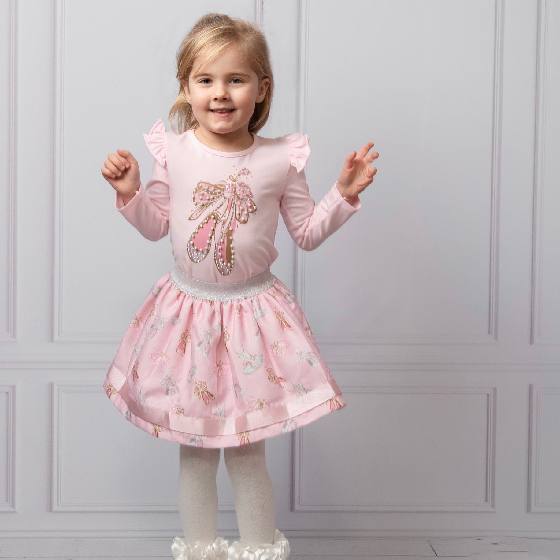 CARAMELO KIDS - Ballet Pump Skirt Set - Pink