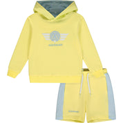 MITCH & SON - Jude A Time To Fly  Hooded Sweat Short Set - Lemon