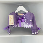 LA AMAPOLA PARADISE LILAC CARDIGAN