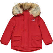 MITCH & SON - Findlay Faux fur Trim Jacket - Red