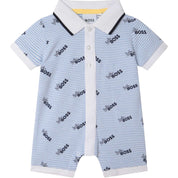 HUGO BOSS - Little Boss Logo Romper - Blue