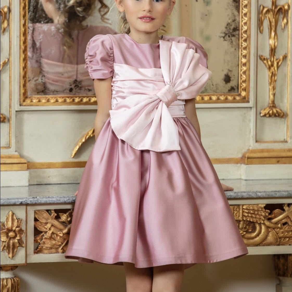 PATACHOU COUTURE  PINK BOW DRESS
