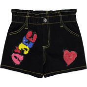 A DEE - Lilian & Lyla Denim Short Set - Black