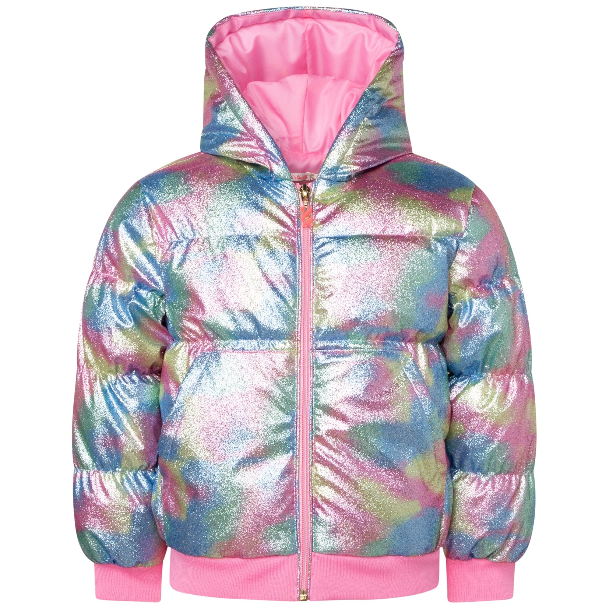 BILLIEBLUSH - Metalic Puffa Jacket - Pastel