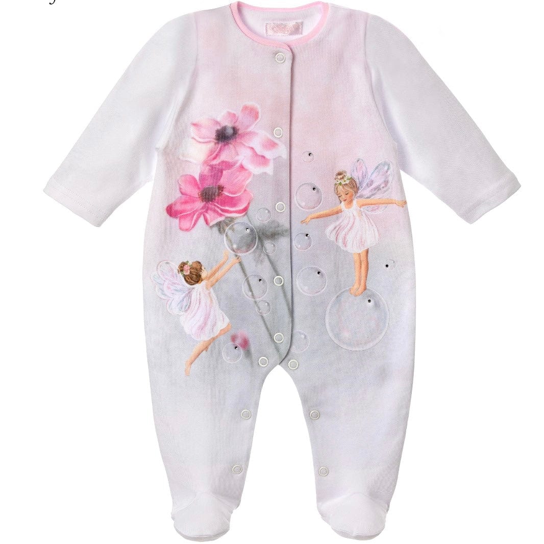 SOFIJA - Flower Fairy Babygrow - White