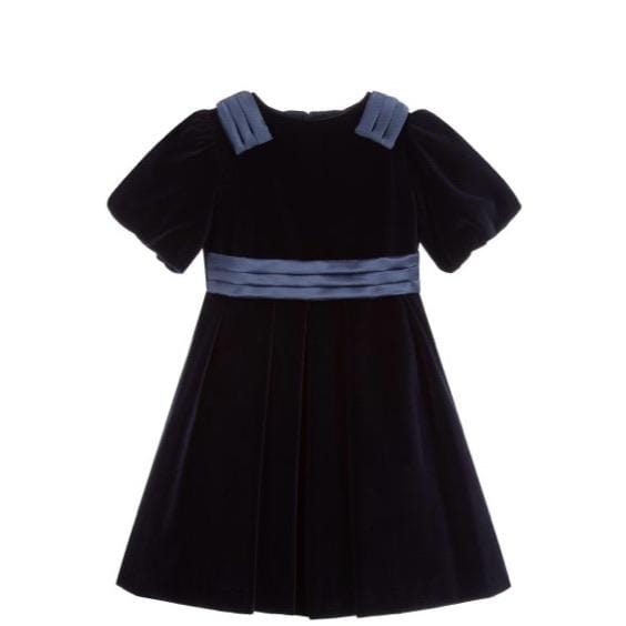 PATACHOU NAVY  VELVET DRESS