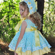 LA AMAPOLA - Valeria Baby Dress & Knickers - Yellow