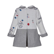 LAPIN HOUSE - Dog Tooth Jewel Dress - Grey