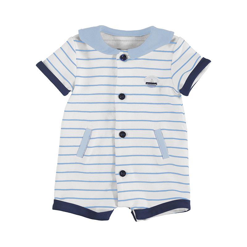 MAYORAL - Stripe Romper - Blue