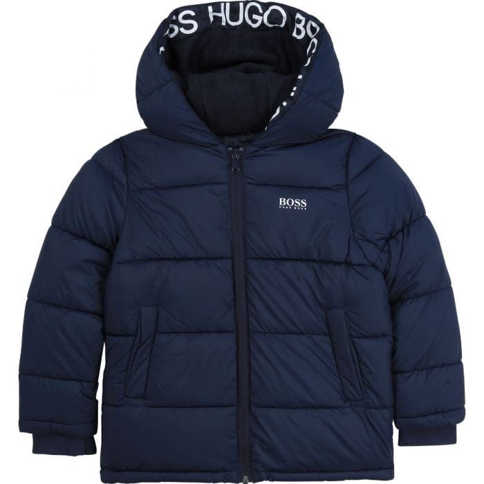 Hugo Boss - Hooded Puffa Jacket  - Navy