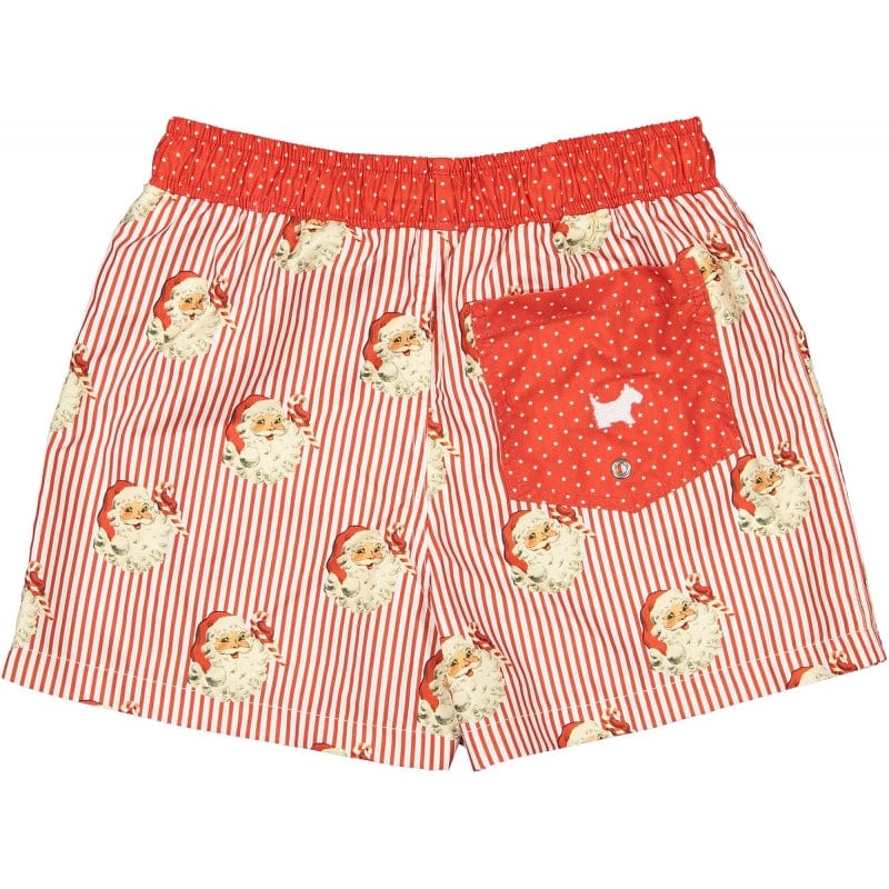 SAL & PIMENTA - Classic Santa Swim Shorts - Red