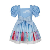 LAPIN HOUSE - Beach Hut Bow Dress - Blue