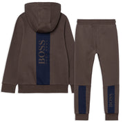 HUGO BOSS - Boys Three Piece Tracksuit Set - Khaki