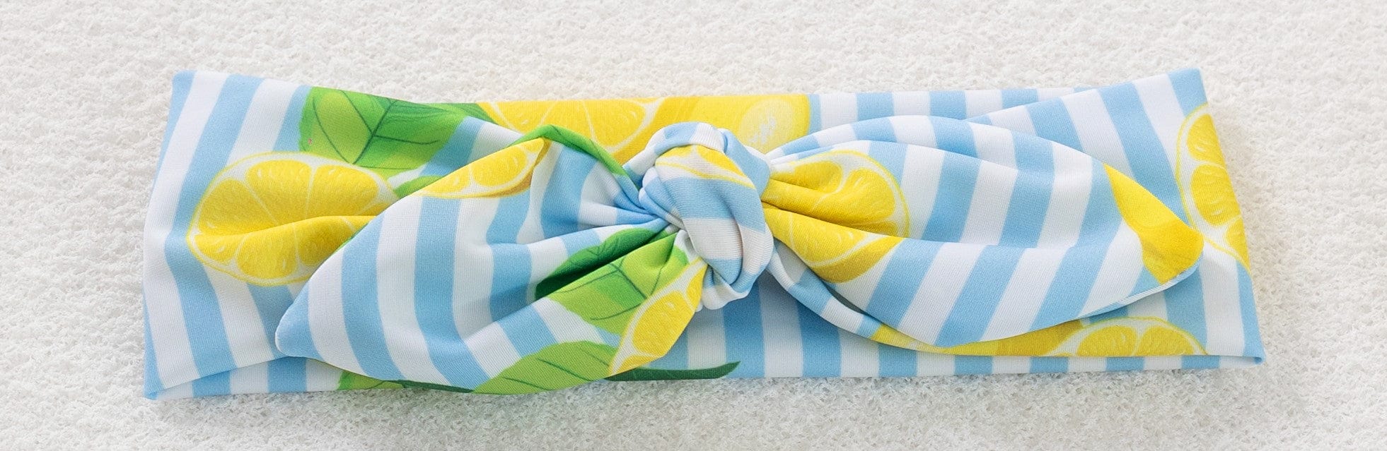 MEIA PATA - Lemons Hair Ribbon - Blue