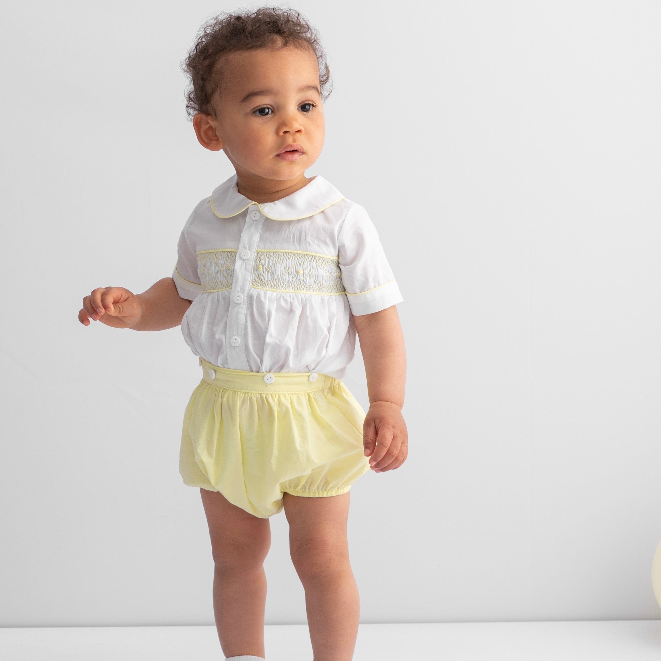 CARAMELO KIDS - Smocked Set - Lemon