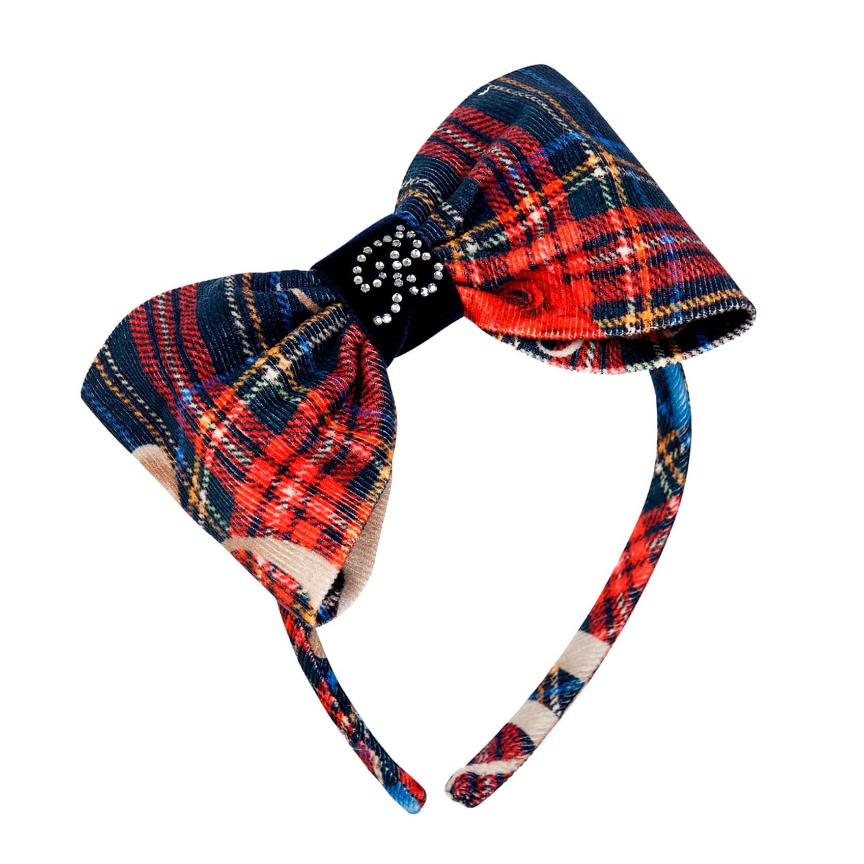BALLOON CHIC - Tartan Hairband - Navy