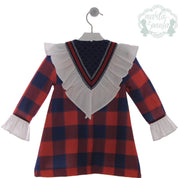 MARTA Y PAULA  NAVY & RED CHECK DRESS