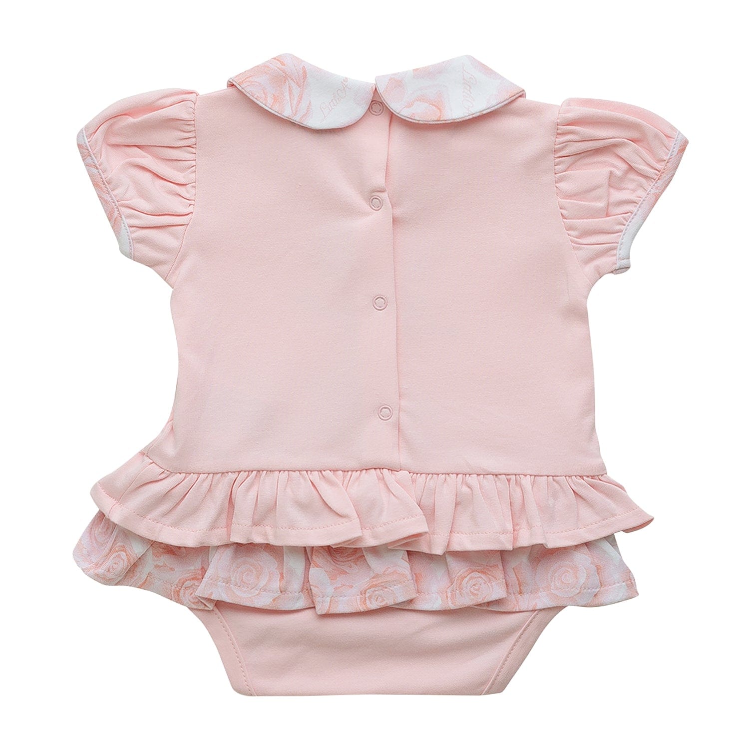 LITTLE A - Gigi Summer Bloom Jersey Romper - Pale Pink
