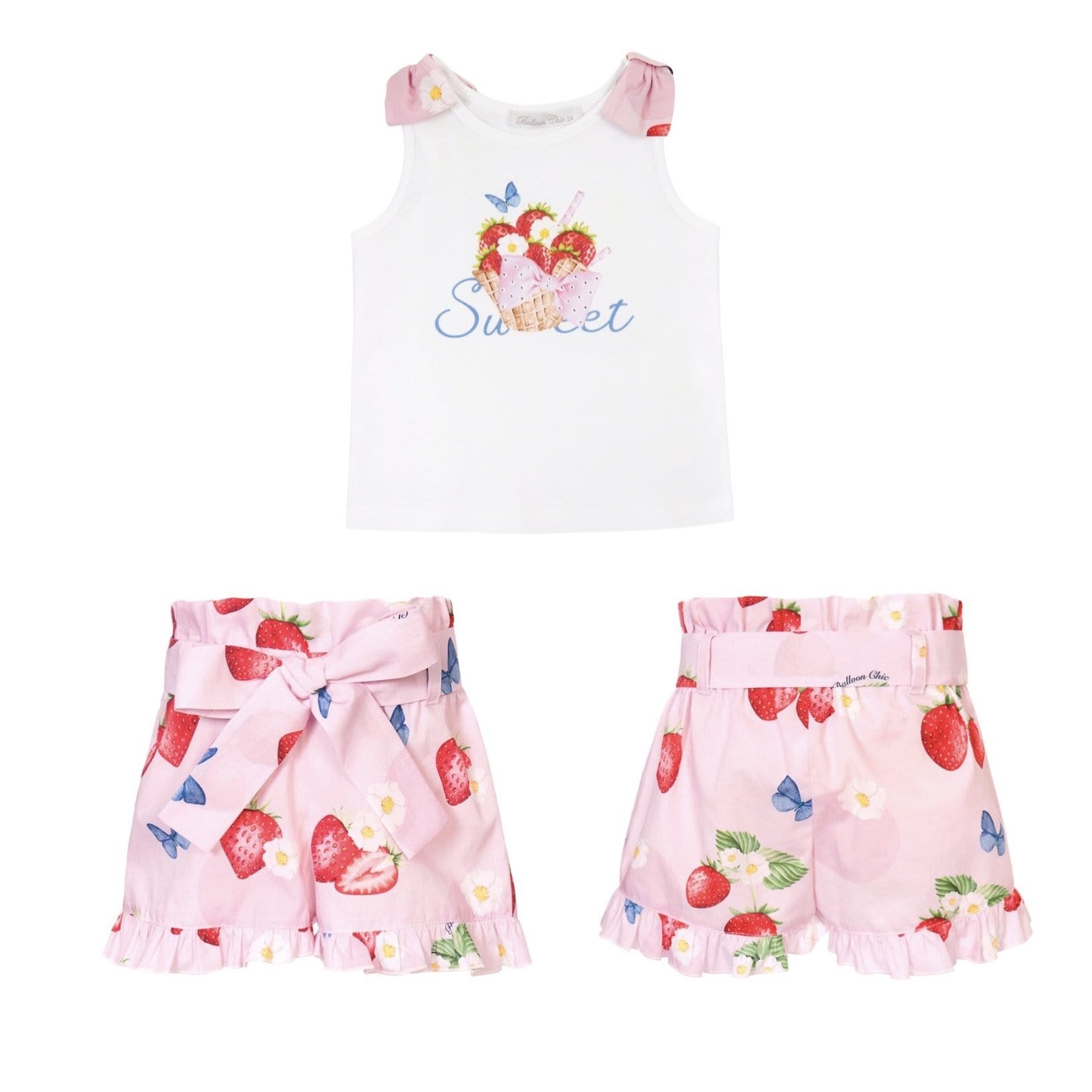 BALLOON CHIC - Strawberry Short Set